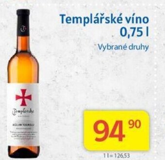 Kubík potraviny Templářské víno 0,75 L nabídka
