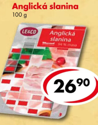 CBA Anglická slanina 100 g nabídka