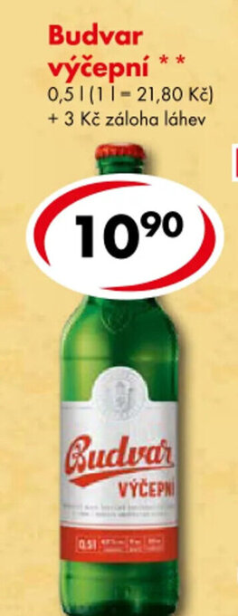 CBA Budvar výčepní nabídka