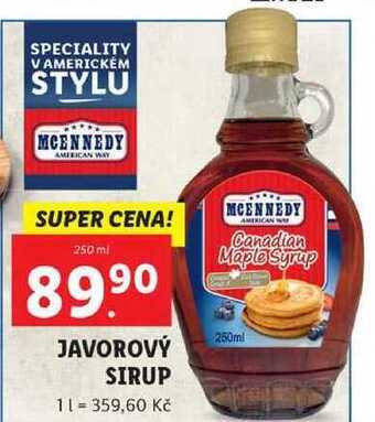 Lidl Javorový sirup, 250 ml nabídka