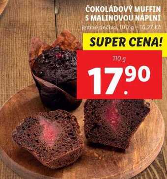 Lidl Čokoládový muffin s malinovou náplní, 110 g nabídka