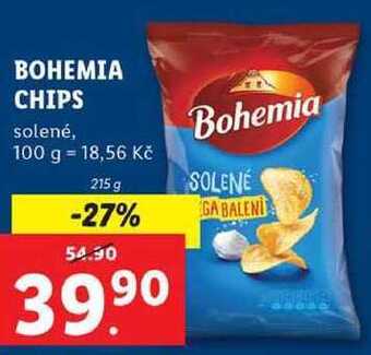 Lidl Bohemia chips, 215 g nabídka