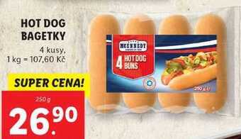 Lidl Hot dog bagetky, 250 g nabídka