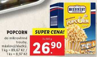 Lidl Popcorn, 3x 100 g nabídka