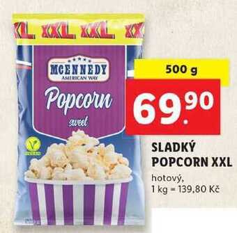 Lidl Sladký popcorn xxl, 500 g nabídka
