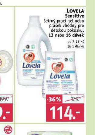 Rossmann Lovela sensitive prací gel nabídka