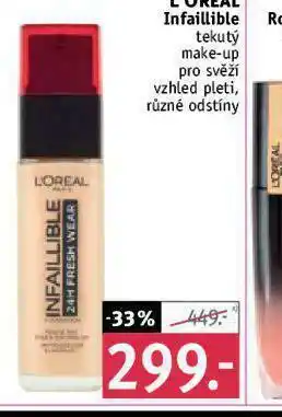 Rossmann Loreal tekutý make-up nabídka