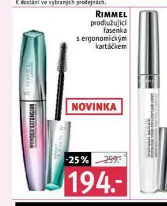Rossmann Rimmel prolužovací řasenka nabídka