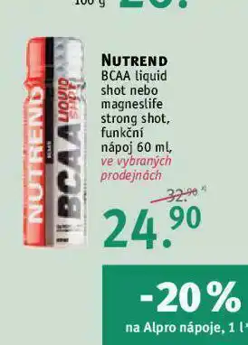 Rossmann Nutrend bcaa liquid shot nabídka