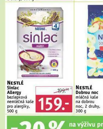 Rossmann Nestlé sinlac allergy nabídka
