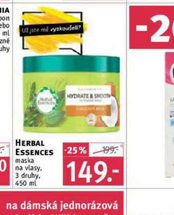 Rossmann Herbal essences maska na vlasy nabídka