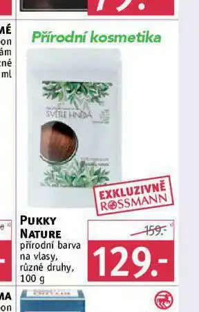 Rossmann Pukky nature přírodní barva na vlasy nabídka