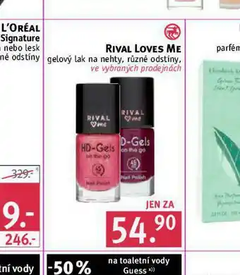 Rossmann Rival loves me gelový lak na nehty nabídka