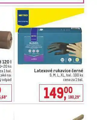 Makro Latexové rukavice černé nabídka