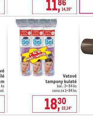 Makro Bel vatové tampony kulaté nabídka