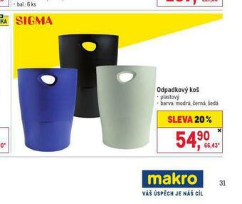 Makro Odpadkový koš nabídka