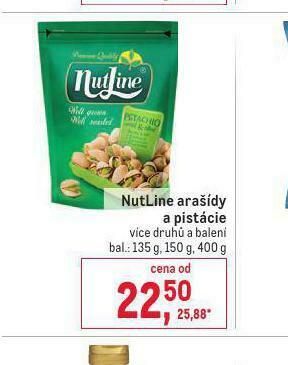 Makro Nutline arašídy a pistácie nabídka
