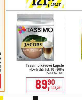 Makro Tassimo kávové kapsle nabídka