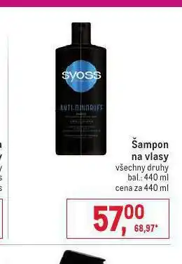 Makro Syoss šampon nabídka