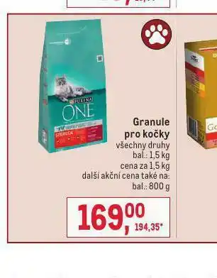 Makro Purina one granule pro kočky nabídka