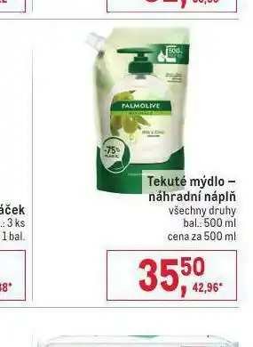 Makro Palmolive tekuté mýdlo náplň nabídka