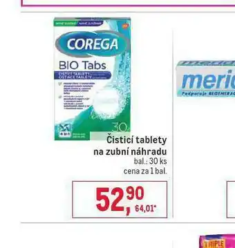Makro Corega čistící tablety na zubní náhradu nabídka