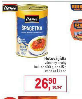 Makro Hamé hotová jídla nabídka