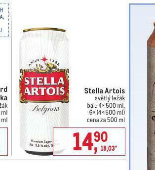 Makro Pivo stella artois nabídka