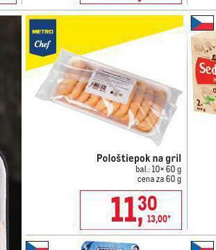 Makro Pološtipeok na gril nabídka