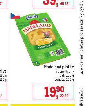 Makro Madeland plátky nabídka