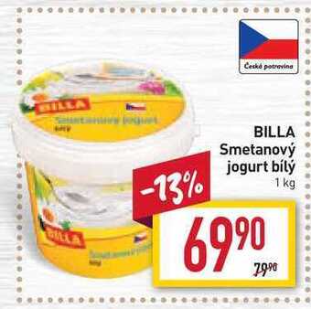 Billa Billa smetanový jogurt bílý 1 kg nabídka