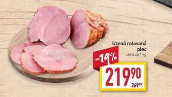 Billa Uzená rolovaná plec cena za 1 kg nabídka