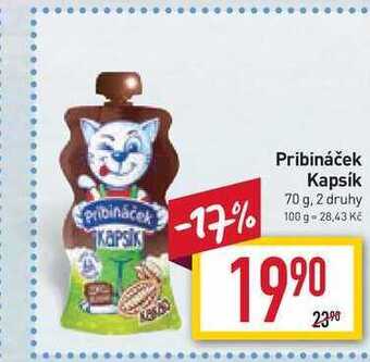 Billa Pribináček kapsík 70 g nabídka