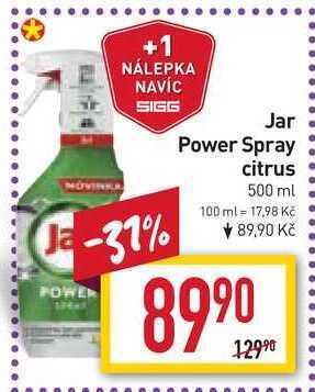 Billa Jar power spray citrus 500 ml nabídka