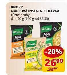 Flop Knorr nudlová instantní polévka 61-70g nabídka