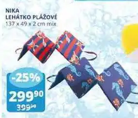 Flop Nika lehátko plážové 137 x 49 x 2 cm nabídka
