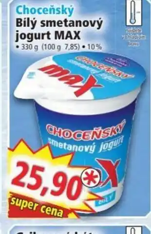 Choceňský Bílý smetanový jogurt MAX