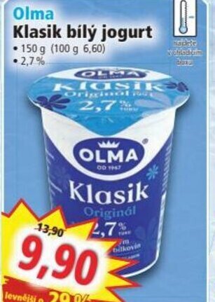 Norma Klasik bílý jogurt nabídka