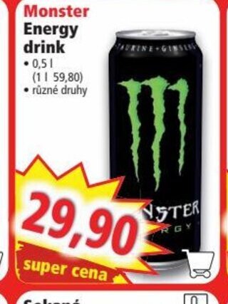Norma Monster Energy drink nabídka