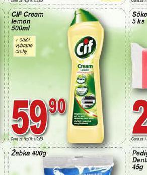 Hruška Cif cream lemon nabídka