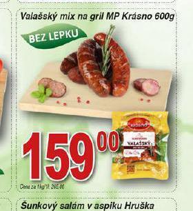 Hruška Valašský mix na gril nabídka
