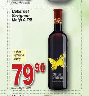 Hruška Cabernet sauvignon motýl nabídka