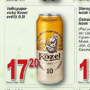 Hruška Pivo velkopopovický kozel 10 nabídka