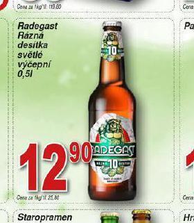 Hruška Pivo radegast rázná 10 nabídka