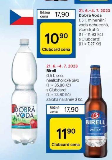Tesco Dobrá voda ochucená nabídka