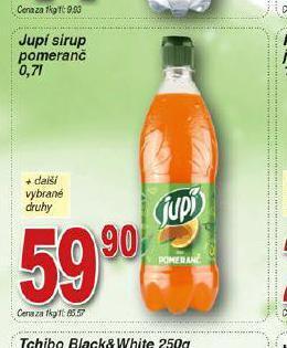 Hruška Jupí sirup pomeranč nabídka