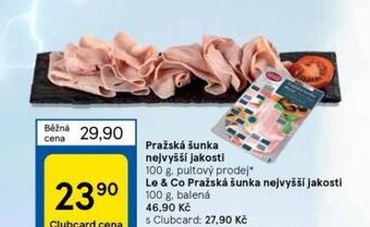 Tesco Pražská šunka nejvyšší jakosti nabídka