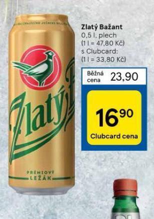 Tesco Pivo zlatý bažant nabídka