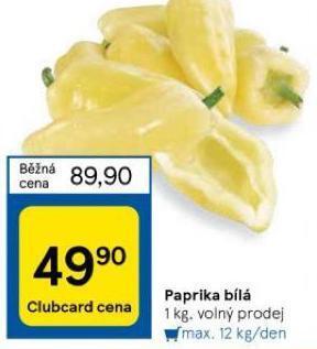 Tesco Paprika bílá nabídka