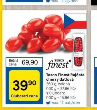 Tesco Rajčata cherry datlová nabídka